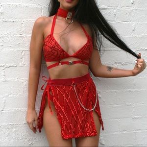 Coco Fields Boutique Red Esoteric Set